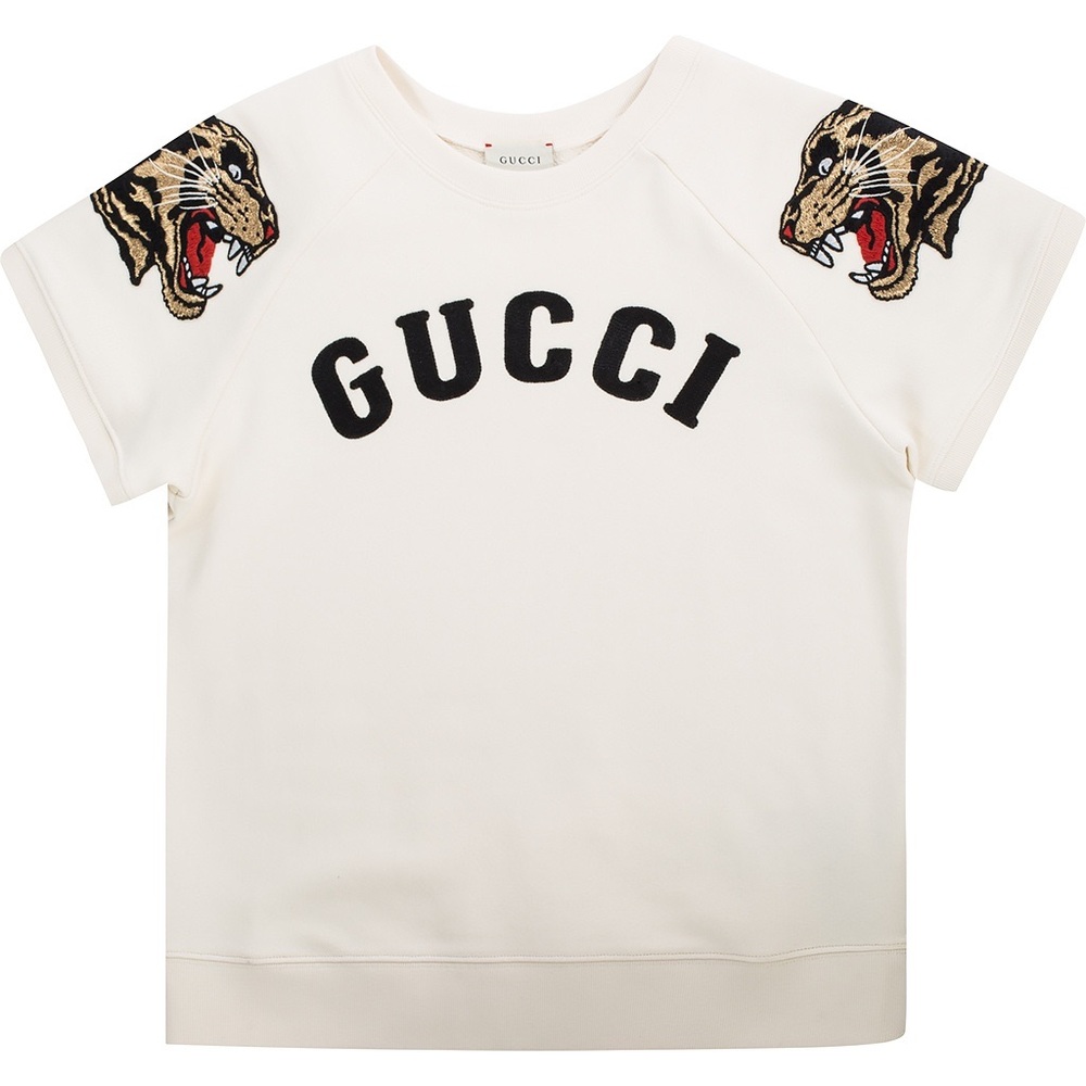 Gucci Tiger Motif Embroidered Sweatshirt Size 10
